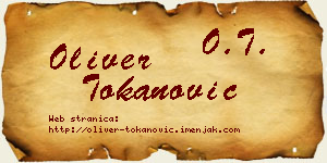Oliver Tokanović vizit kartica